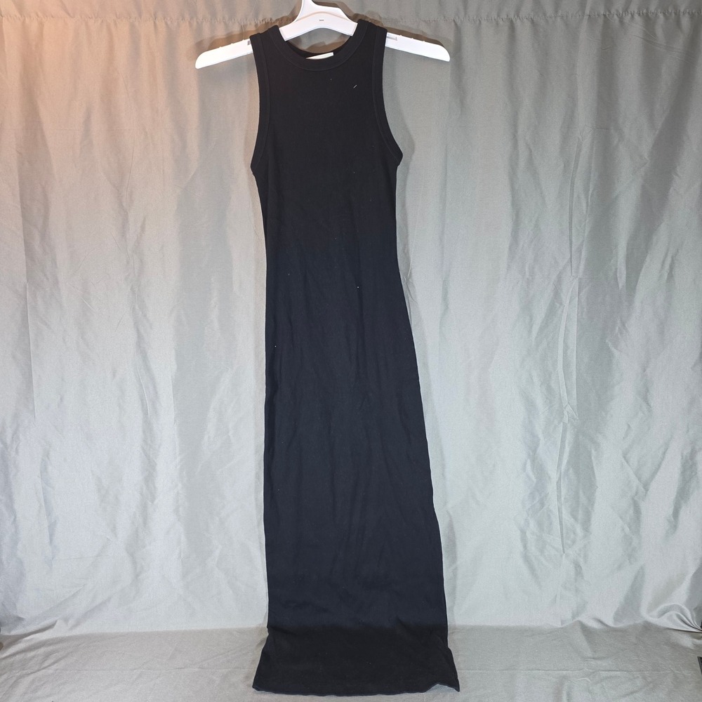 Universal Thread Womens Black Ribbed Sleeveless Maxi Dress XS 013080334